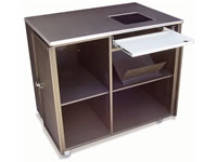 MCW 100S - Keyboard compartment with sliding shelf.